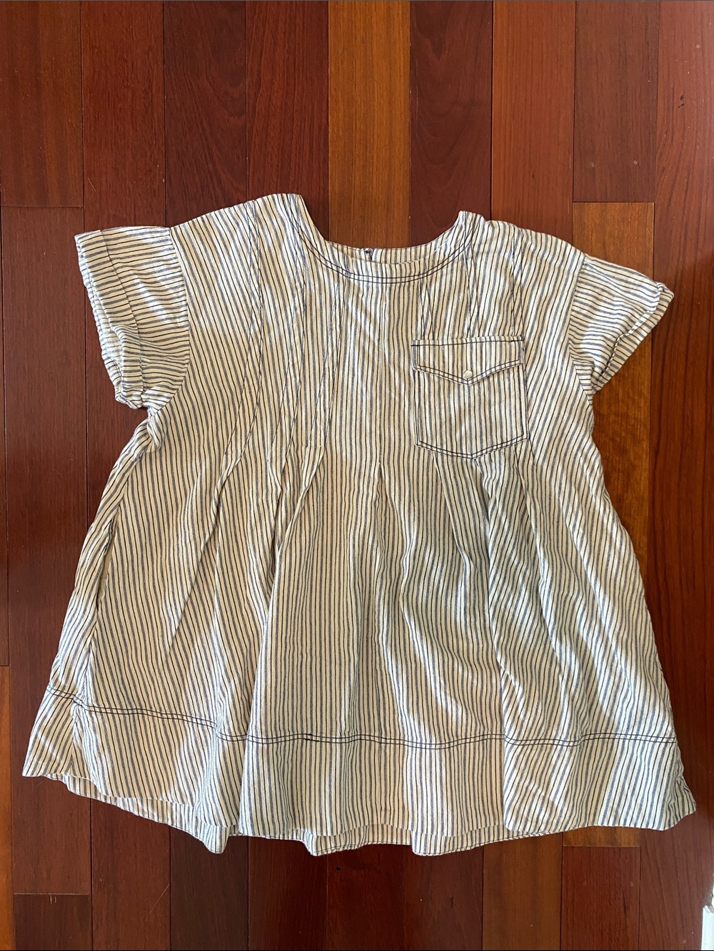 Pilcro Blue & White Striped Mini Dress